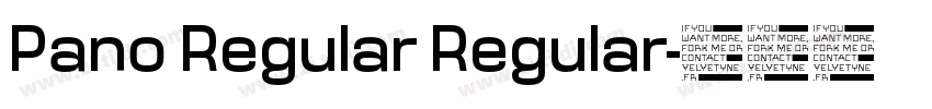 Pano Regular Regular字体转换
